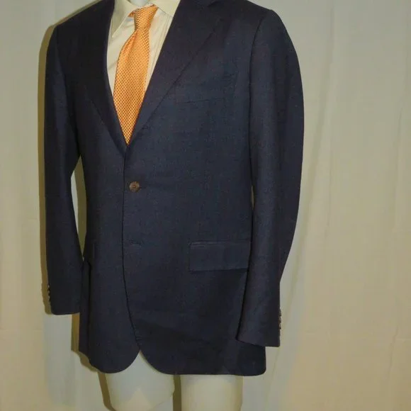 Suitsupply La Spalla Vitale Cashmere Blend Blue Plaid Sport Coat 44L